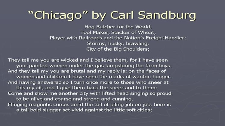 What Is The Theme Of Chicago By Carl Sandburg
