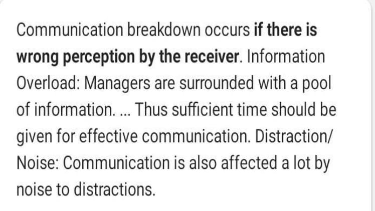 Why Do Breakdowns In Communication Occur